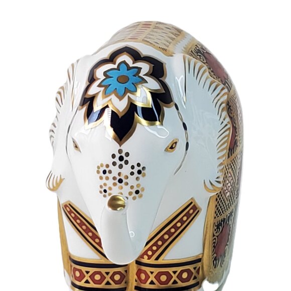 Royal Crown Derby Elephant Paperweight – Imari Pattern, Gold Stopper - Picture 6 of 13